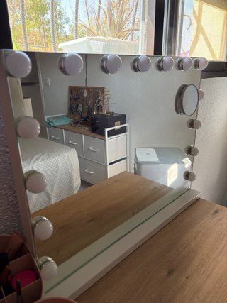 Espejo de tocador con luces LED