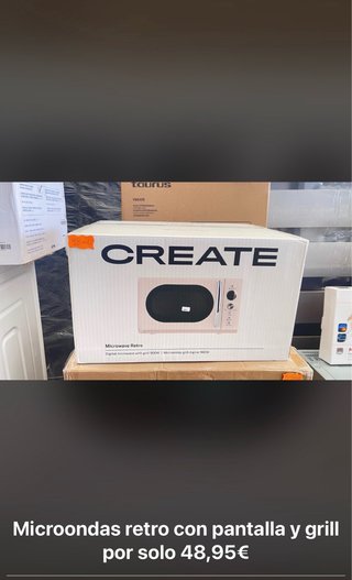 Microondas Retro CREATE con Grill 900W