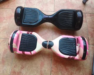 Hoverboard Negro y Rosa Camuflaje