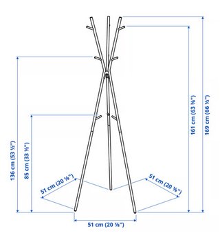 Perchero EKRAR Ikea Blanco Metal 169cm. Tengo dos.