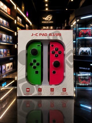 Coppia di joycons Nintendo Switch Verde Rosa fucsia
