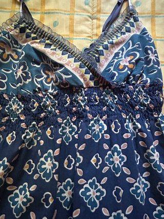 Vestido estampado azul Formula Joven T.38