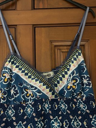 Vestido estampado azul Formula Joven T.38