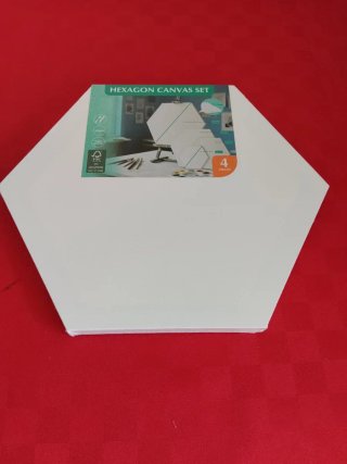 Lienzos hexagonales 4 piezas