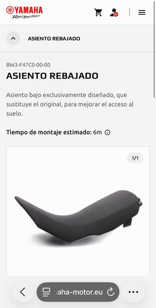 Asiento bajo para Yamaha Ténéré 700