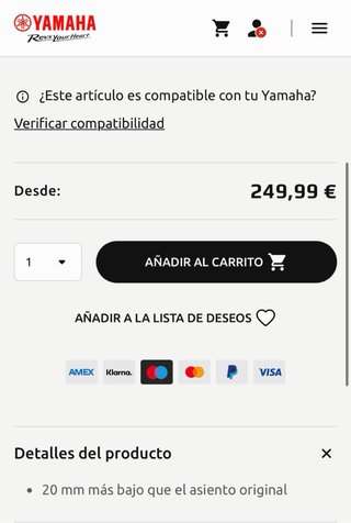 Asiento bajo para Yamaha Ténéré 700