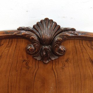 Cabezal de cama madera años 50
