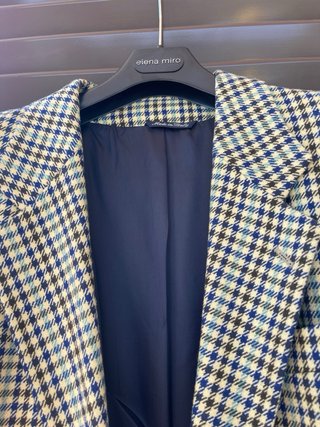 Blazer Pablo Garcia Lana Vergine Beige/Blu XL