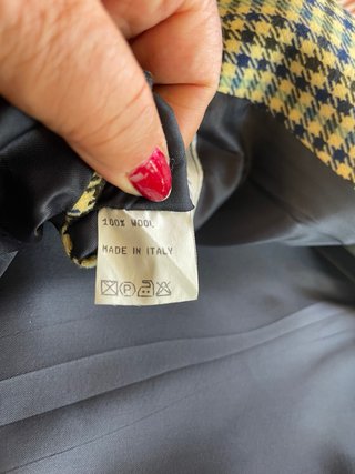 Blazer Pablo Garcia Lana Vergine Beige/Blu XL