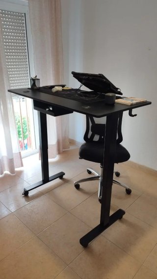 Escritorio ajustable altura negro