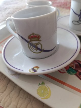 Juego Café Real Madrid Tazas y Platos