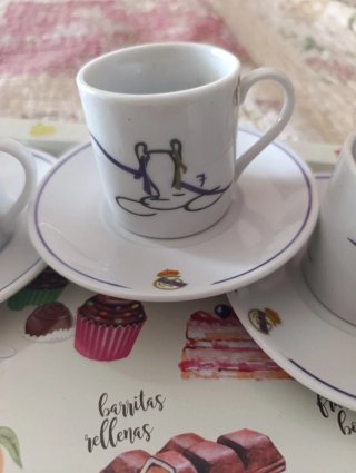 Juego Café Real Madrid Tazas y Platos