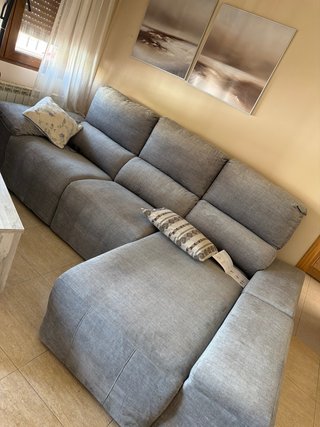 Sofá Chaiselongue Eléctrico Gris