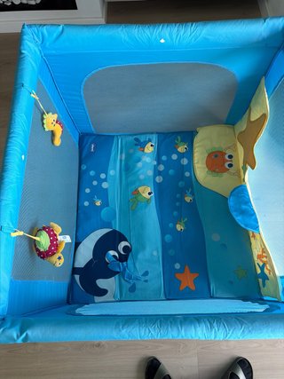 Parque infantil Chicco azul con juguetes
