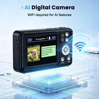 Cámara Digital 4K 64MP Pantalla Táctil + SD 32GB