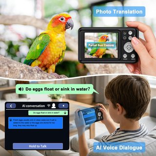 Cámara Digital 4K 64MP Pantalla Táctil + SD 32GB