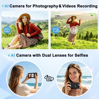 Cámara Digital 4K 64MP Pantalla Táctil + SD 32GB