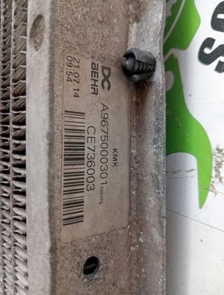 Radiador de agua mercedes a9675000301 atego 109374