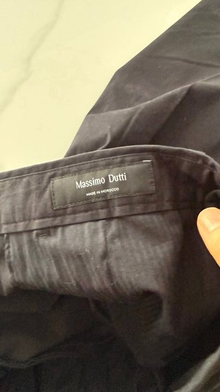 Pantalón Massimo Dutti Slim Fit Negro T.48