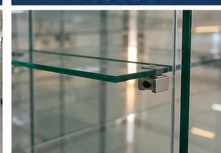 Vitrina de cristal expositora con ruedas 88 cm