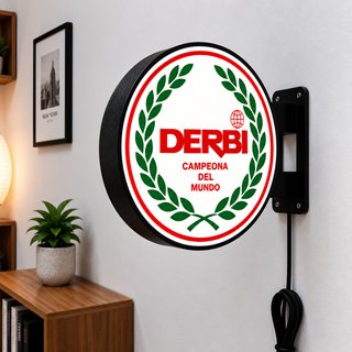 Cartel Luminoso LED Derbi Campeona del Mundo