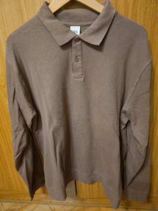 Polo Zara tejido estructura marrón