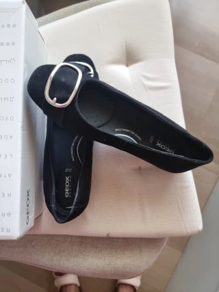 Bailarinas Geox Negras Hebilla Nobuk