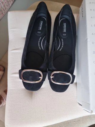Bailarinas Geox Negras Hebilla Nobuk