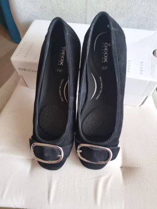 Bailarinas Geox Negras Hebilla Nobuk