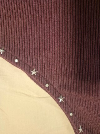 Top Zara punto burdeos una manga T. S-M