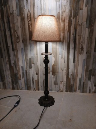 Lampada Vintage in Ferro Marrone Anni '60