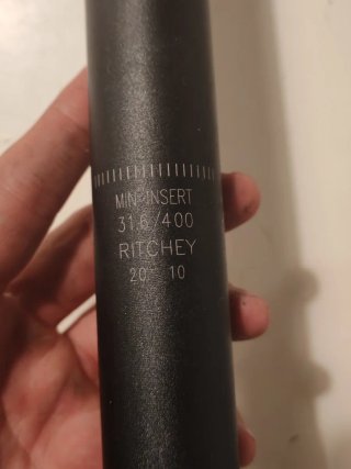 Tija sillín Ritchey 31.6mm Aluminio