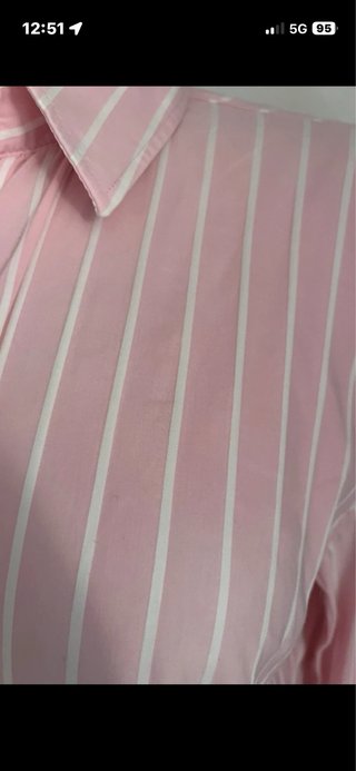 Camisa Zara Rayas Rosas Talla XL Elástica