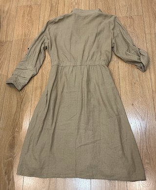 Vestido Cortefiel largo beige camel