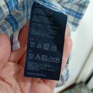 Camisa Tommy Hilfiger XL Cuadros Azul Gris