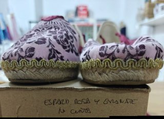 Espardenya Fallera Rosa y Granate Talla 40