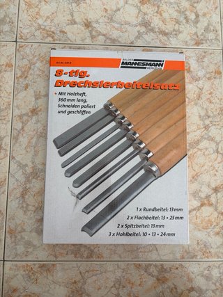 Juego 8 Gubias Torno Madera Mannesmann