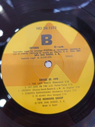 Vinilo Exitos de 1978 The Romours Group