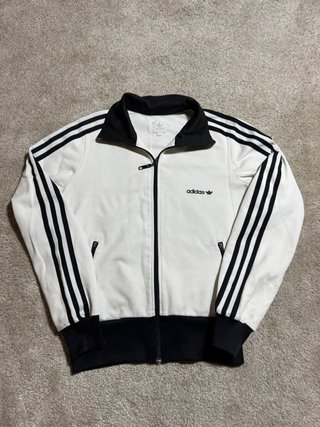 Sudadera Adidas Vintage Blanca y Negra