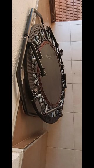 Cama elástica con barra plegable gym
