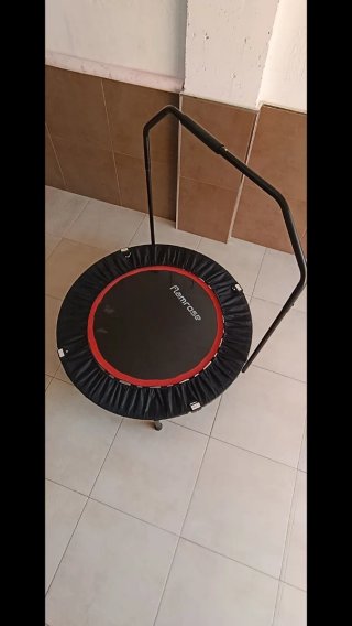 Cama elástica con barra plegable gym