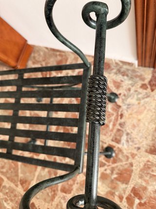 Banqueta de forja estilo romano