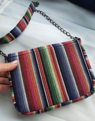 Bolso de mano étnico multicolor