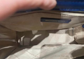 Borsa Michael Kors blu e oro