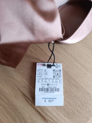 Zapatos tacón lazo satén Zara talla 38