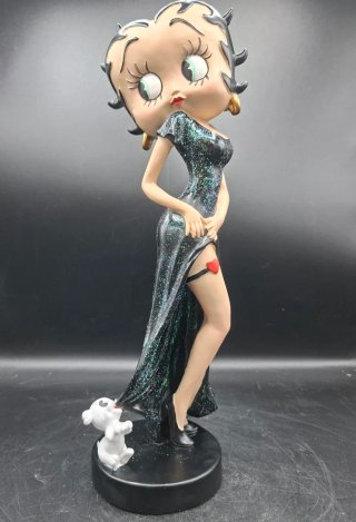 Figura Betty Boop y Pudgy en Resina Pintada a mano