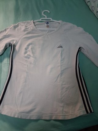 Sudadera Adidas Blanca Manga Larga