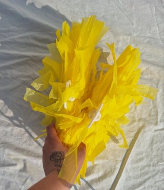 Coppia Pon Pon Cheerleading Gialli