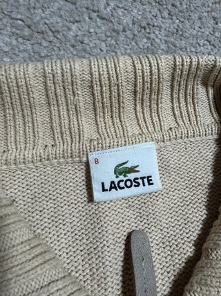 Cárdigan Lacoste Beige Rayas