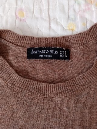 Jersey manga larga marrón